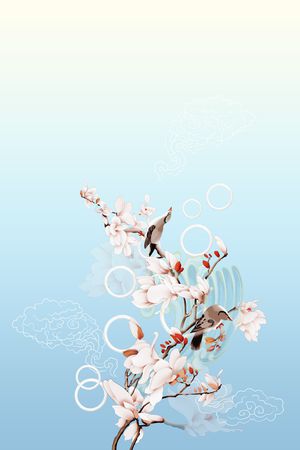 中国风旗袍印花华亿平台图片