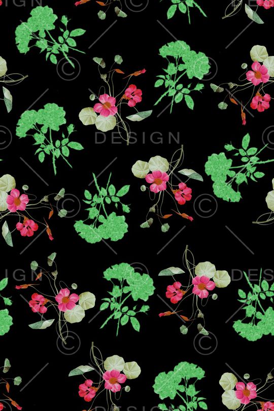 花卉印花华亿平台图片