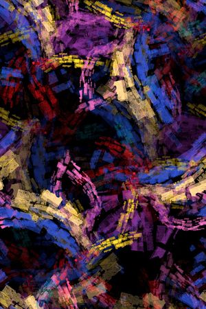 黑底花卉印花华亿平台图片