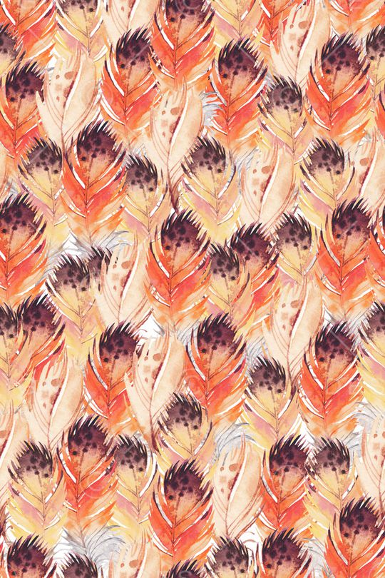 羽毛印花华亿平台图片