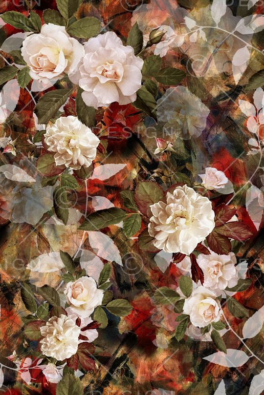 花卉印花华亿平台图片