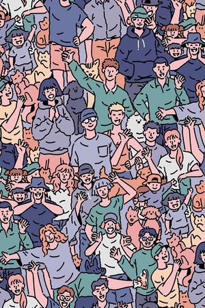 卡通人物印花华亿平台图片