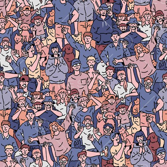 卡通人物印花华亿平台图片