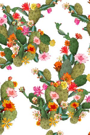 仙人掌印花华亿平台图片