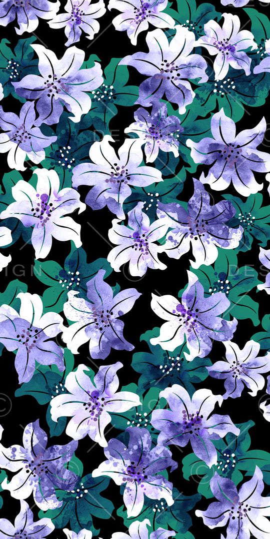 手绘花卉印花华亿平台图片