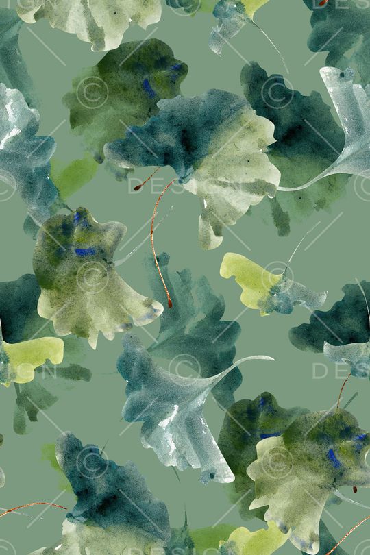 绿植树叶印花华亿平台图片