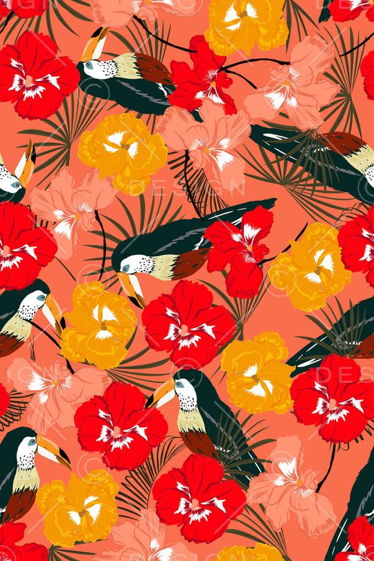 绿植树叶印花华亿平台图片