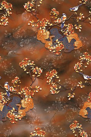 中国风印花华亿平台图片