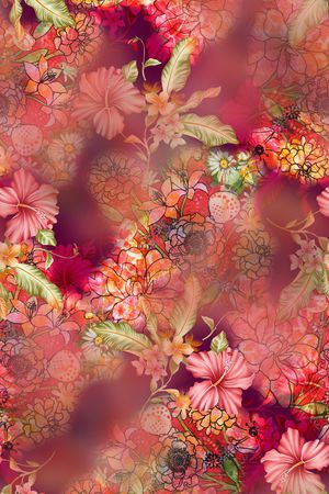 复古香云纱印花印花华亿平台图片