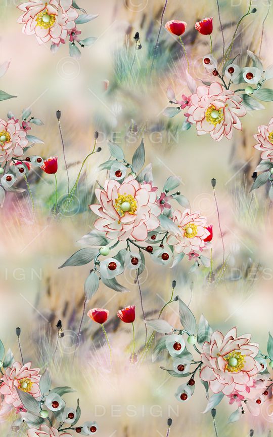 小清新风印花华亿平台图片