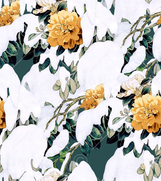 水墨风印花华亿平台图片