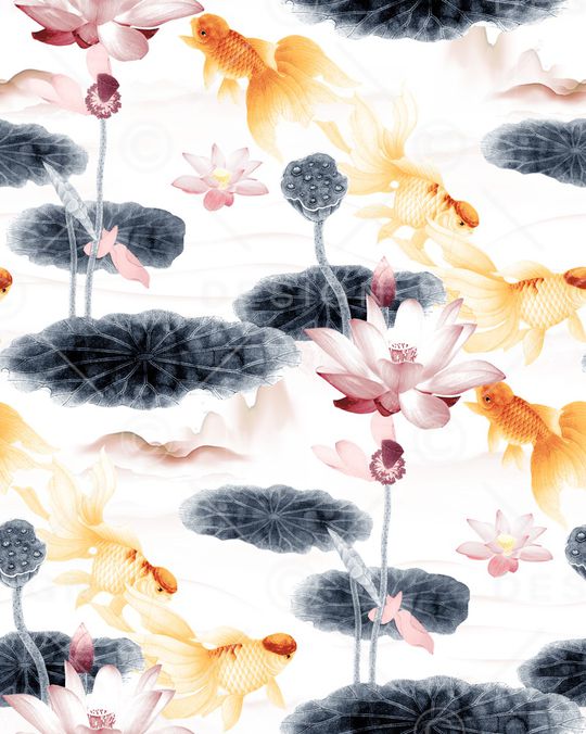 荷花印花华亿平台图片