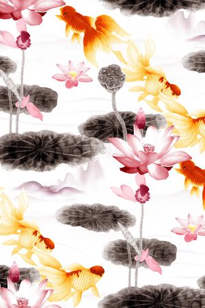 荷花印花华亿平台图片