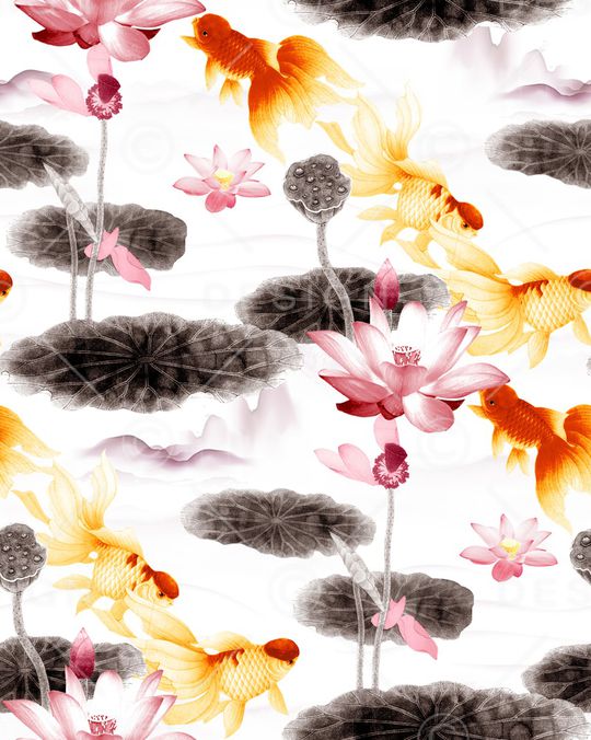 荷花印花华亿平台图片