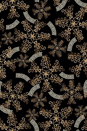 黑底花卉印花华亿平台图片