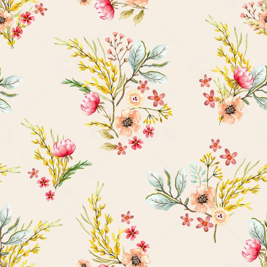 手绘花卉印花华亿平台图片