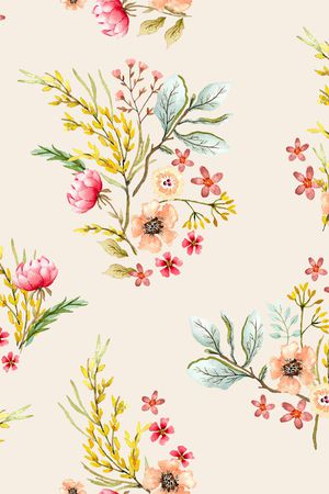 手绘花卉印花华亿平台图片