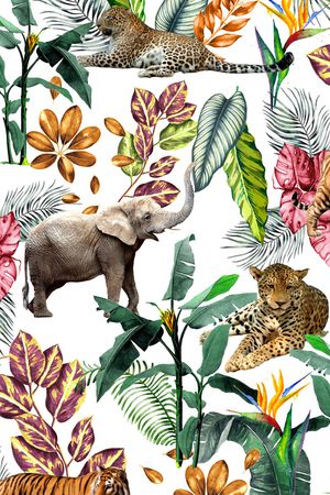 动物花卉印花华亿平台图片