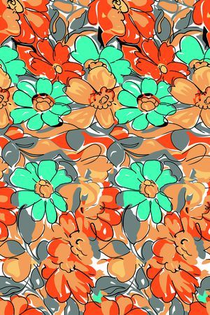 连衣裙印花华亿平台图片