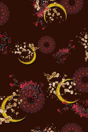 花卉印花华亿平台图片