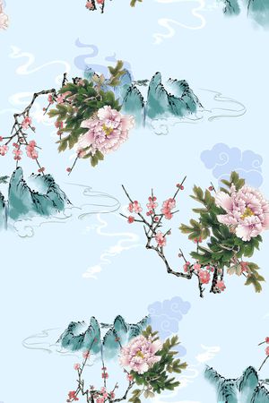 花卉印花华亿平台图片