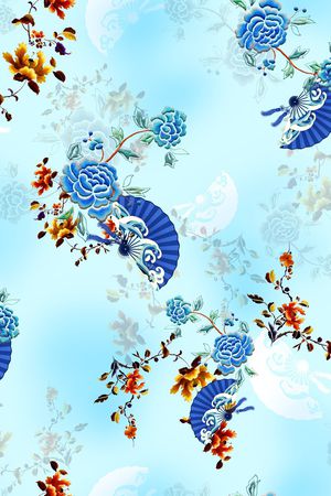 花卉印花华亿平台图片