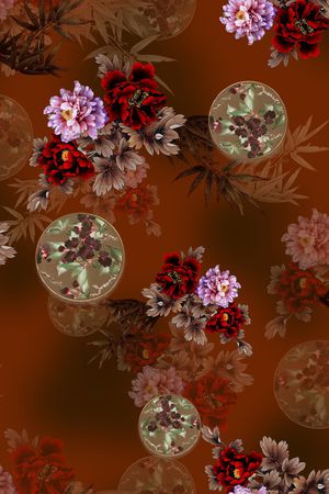 花卉印花华亿平台图片