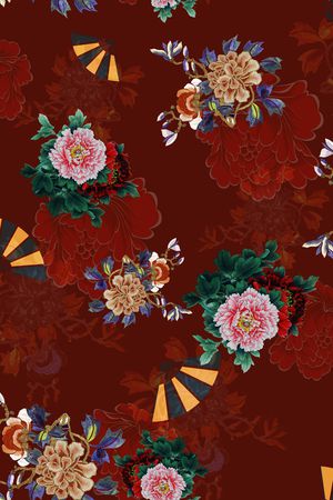 花卉印花华亿平台图片