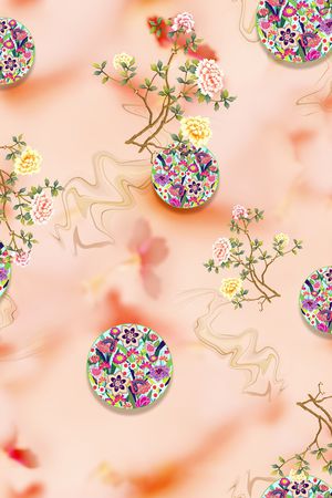 花卉印花华亿平台图片