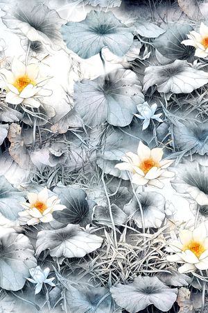 玉兰花印花华亿平台图片