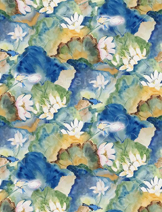 玉兰花印花华亿平台图片