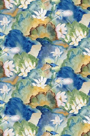 玉兰花印花华亿平台图片