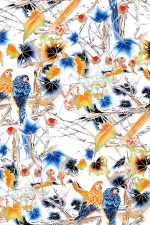 玉兰花印花华亿平台图片