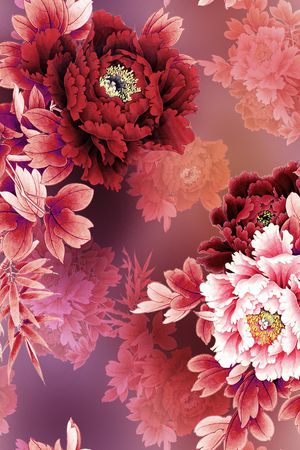 玉兰花印花华亿平台图片