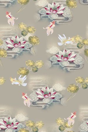 荷花印花华亿平台图片