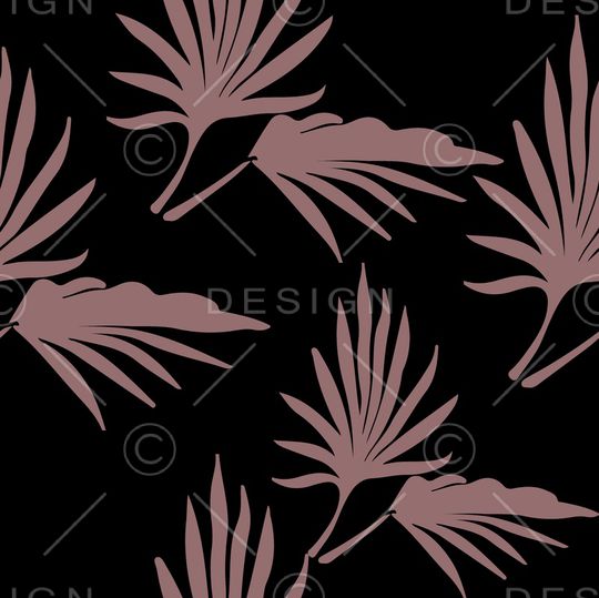 黑底花卉印花华亿平台图片