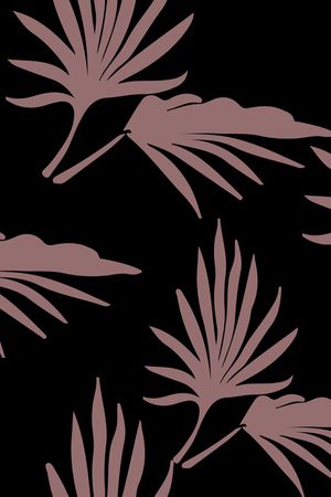 黑底花卉印花华亿平台图片