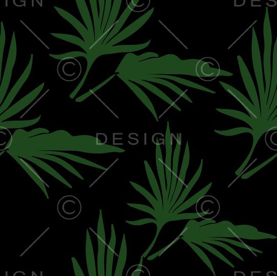 黑底花卉印花华亿平台图片