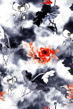 荷花印花华亿平台图片