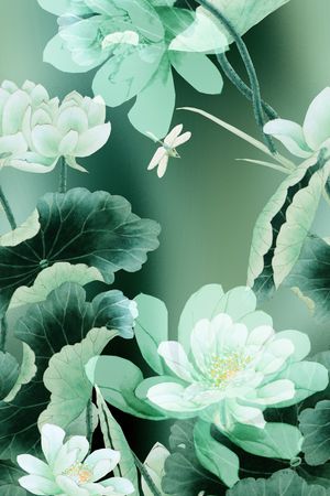 荷花印花华亿平台图片