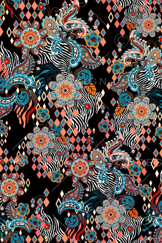 斑马纹印花华亿平台图片