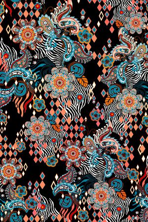 斑马纹印花华亿平台图片