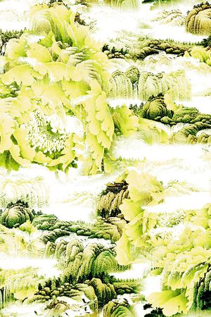 青花瓷印花华亿平台图片