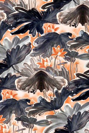 荷花印花华亿平台图片