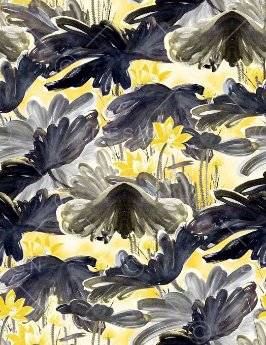 青花瓷印花华亿平台图片