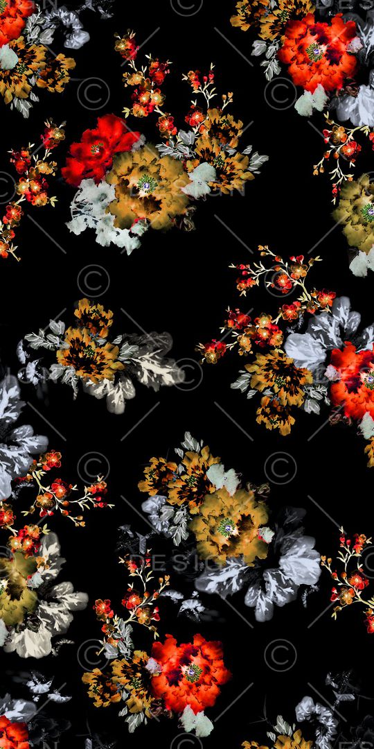 花卉印花华亿平台图片