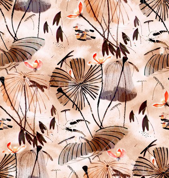 青花瓷印花华亿平台图片