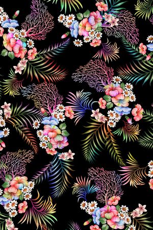 花卉印花华亿平台图片