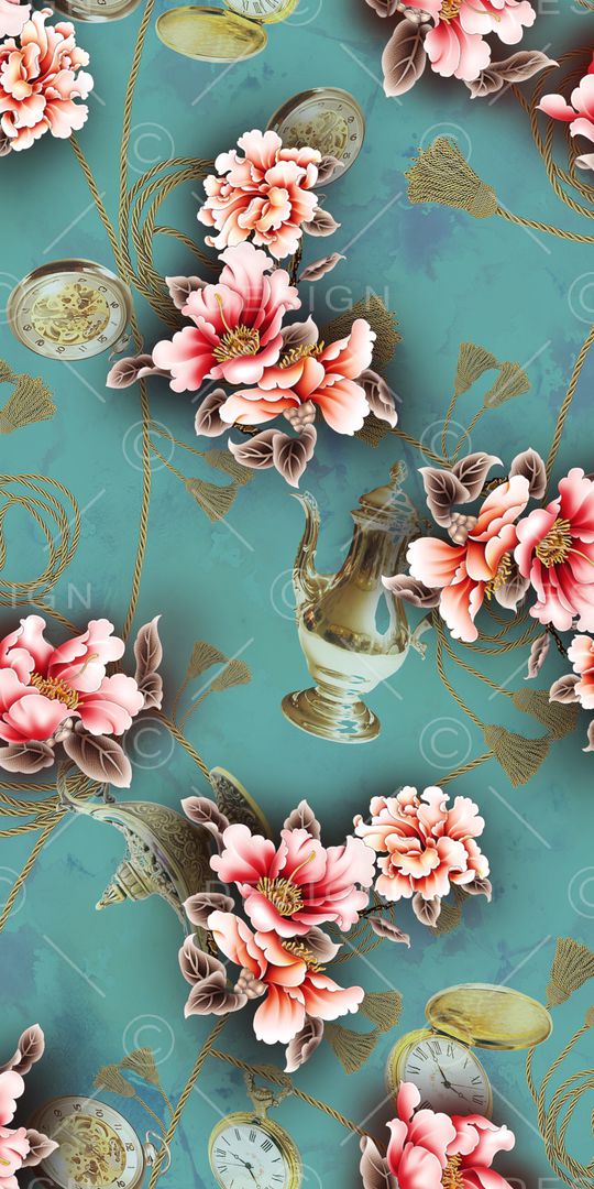 花卉印花华亿平台图片