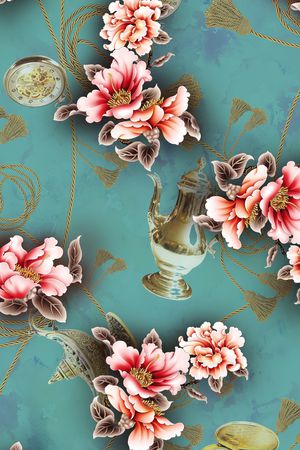 花卉印花华亿平台图片